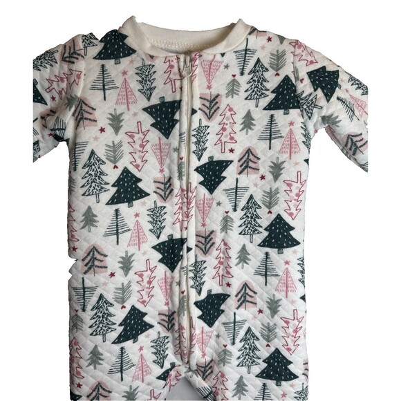 Chick Pea Sleeper Christmas Trees Size 6-9 Months Unisex Holiday Festive Winter - Picture 2 of 13